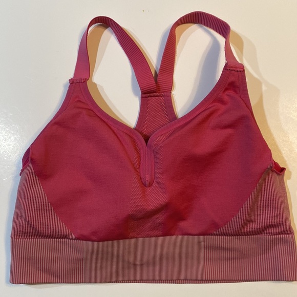 L pink Athletic Works sports bra size large (12-14) multiple patterns pink white - Picture 4 of 7